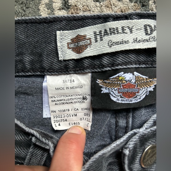 Harley Davidson Jeans 34x34 Bikercore Denim Neutral Outdoor Rugged Clean 10/10 - Picture 4 of 7
